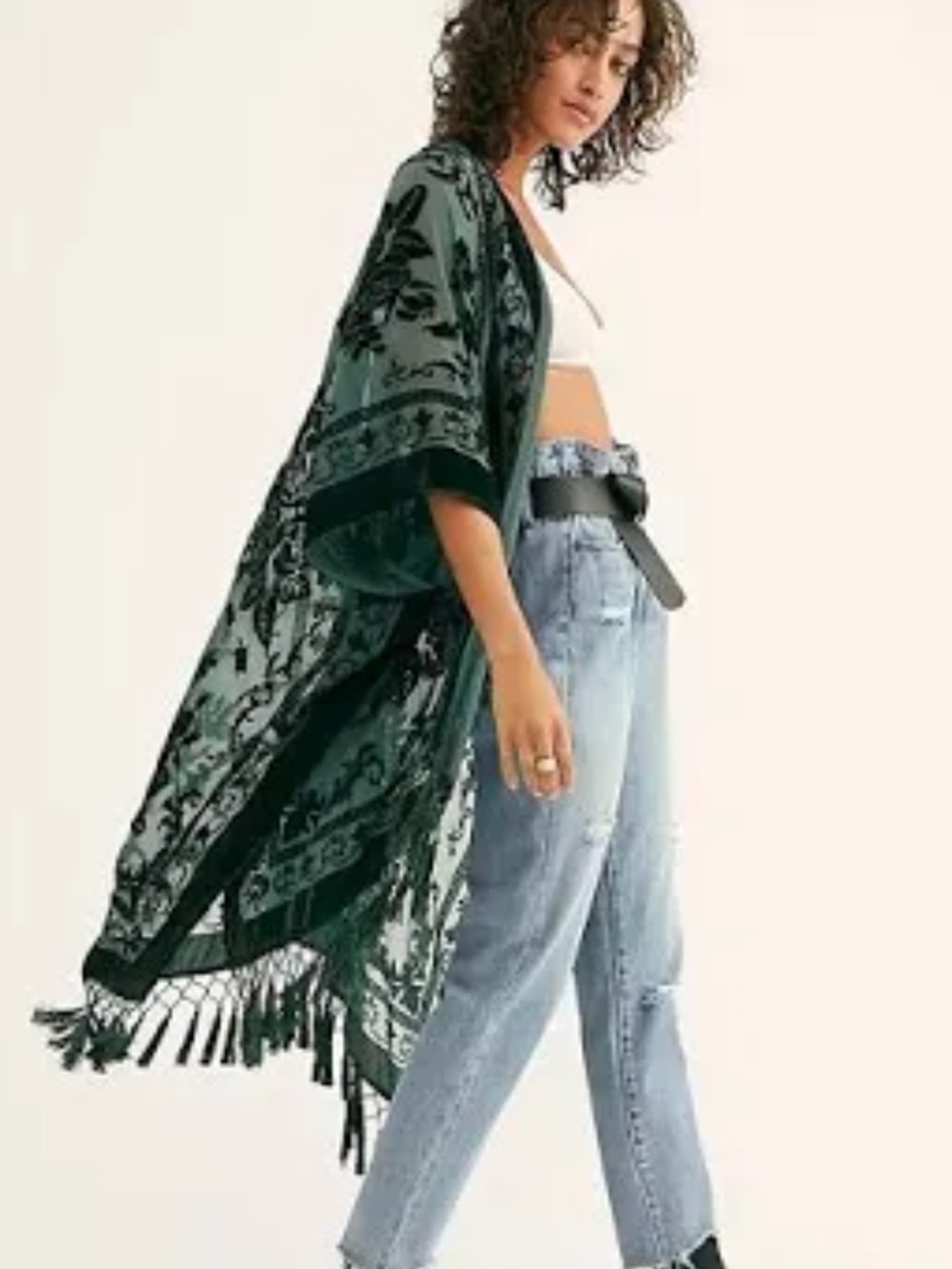 Free People Green and Dark Turquoise Shall One Size